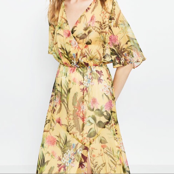 flowery yellow dress